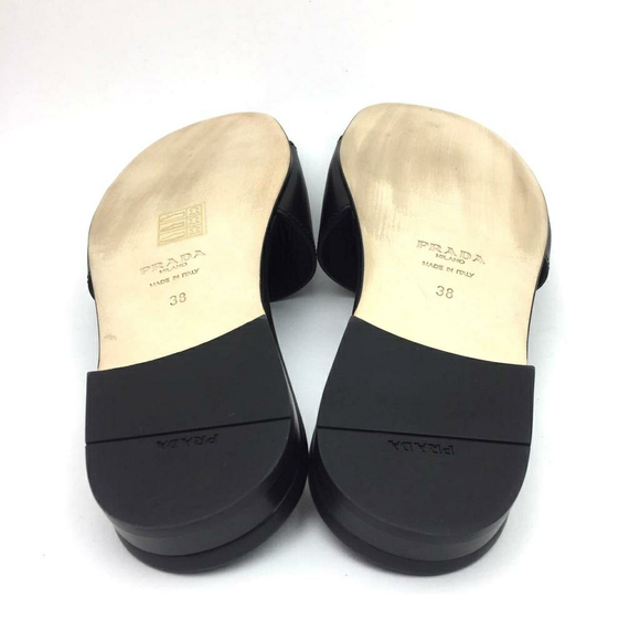 PRADA Triangle Logo Slide Sandal sz 8 - Picture 11 of 12